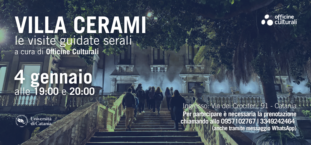 Visite guidate serali a Villa Cerami | gennaio 2025